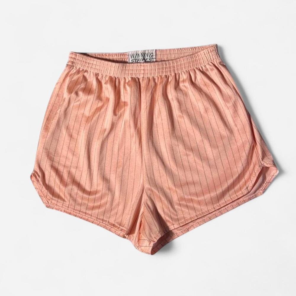 Vintage pink pinstripe dolphin shorts - EUC!!